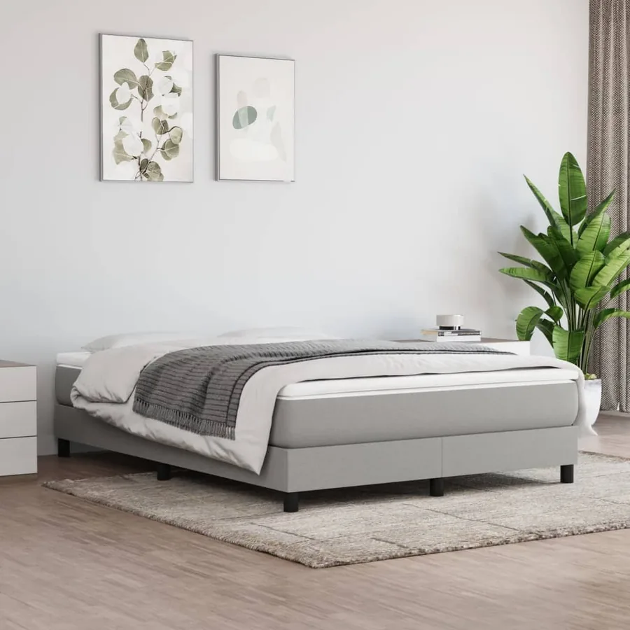 Matelas de lit à ressorts ensachés fermeté moyenne Gris clair 140x200x20 cm