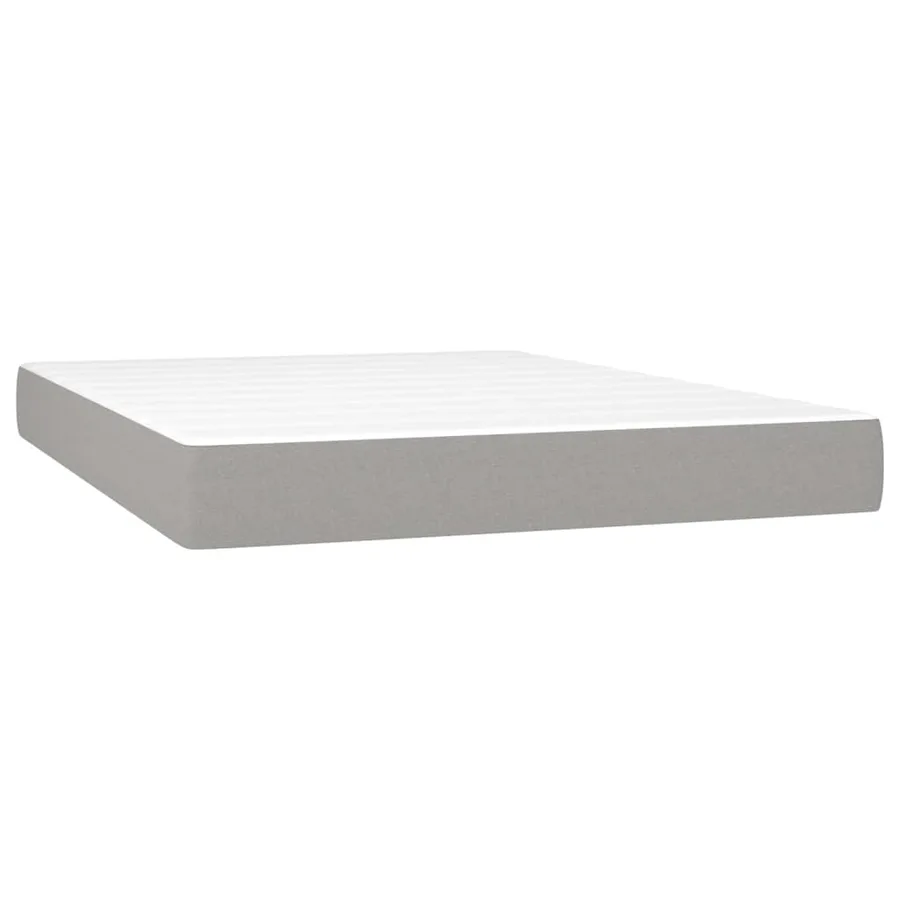 Matelas de lit à ressorts ensachés fermeté moyenne Gris clair 140x200x20 cm - 2