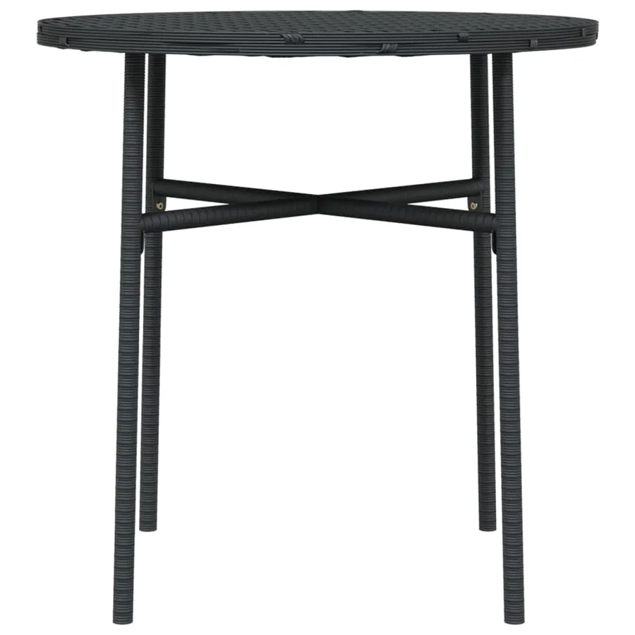 Table à thé Noir 45 cm Résine tressée - 4