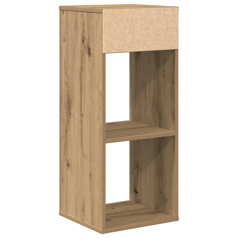 Bibliothèque chêne artisanal 34x31x80 cm bois d'ingénierie - 6