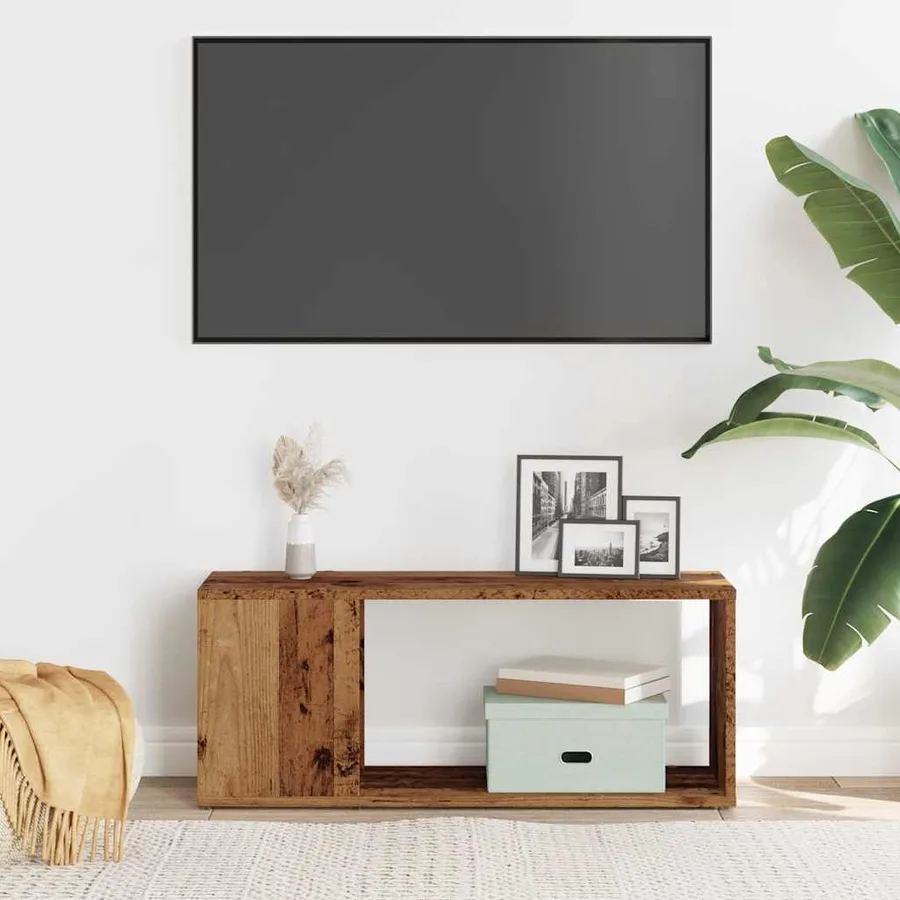 Meuble TV vieux bois 80x24x32cm bois d'ingénierie - 4