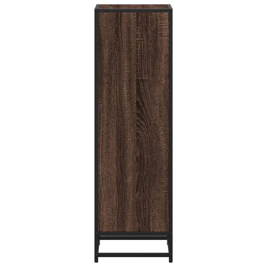 Bibliothèque chêne marron 33,5x33x107,5 cm bois d'ingénierie - 5