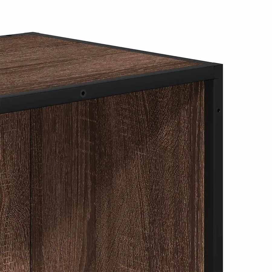 Bibliothèque chêne marron 33,5x33x107,5 cm bois d'ingénierie - 7