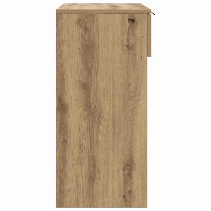 Table console chêne artisanal 90x36x75 cm bois d'ingénierie - 6