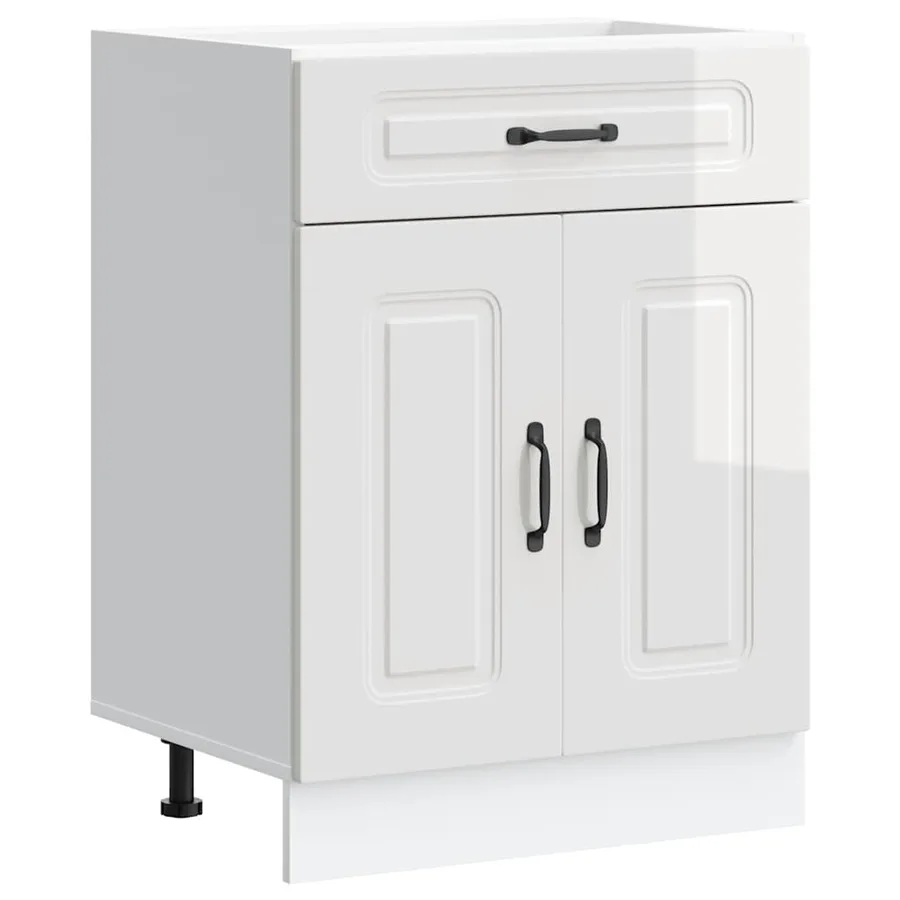 Armoire de cuisine Kalmar blanc brillant bois ingénierie - 2