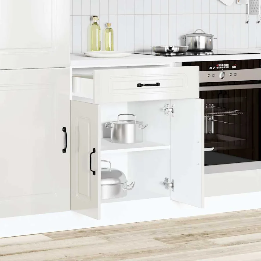Armoire de cuisine Kalmar blanc brillant bois ingénierie - 3