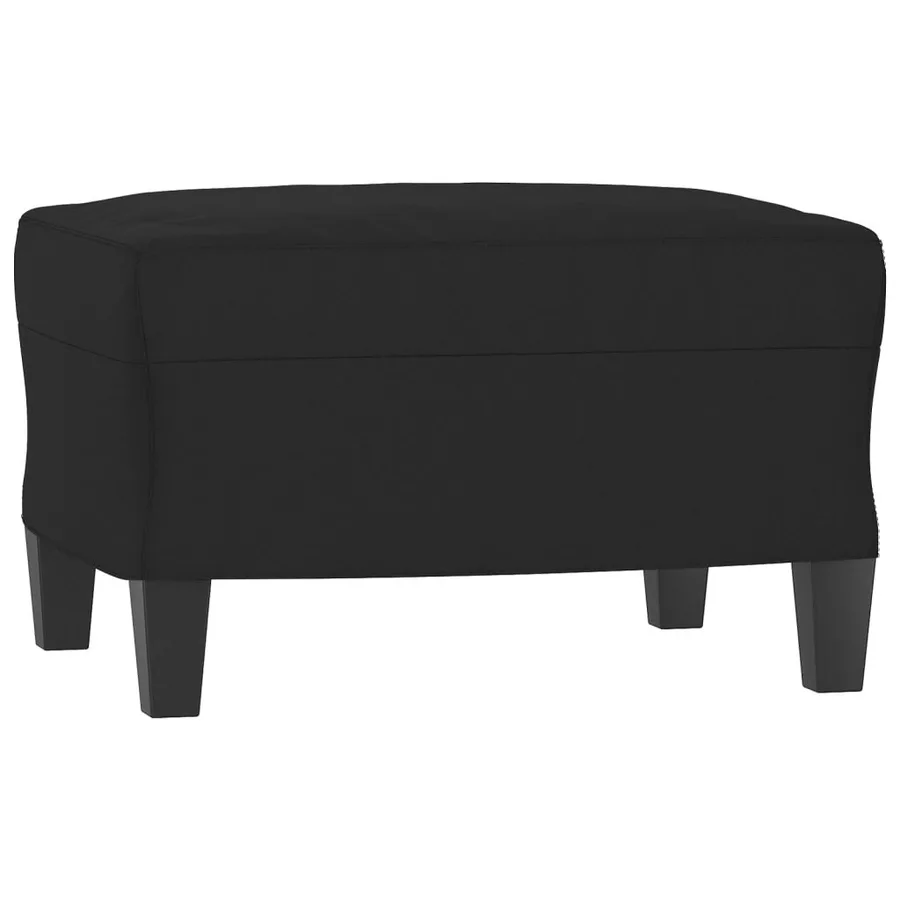 Ensemble de canapés 3 pcs avec coussins noir tissu microfibre - 5