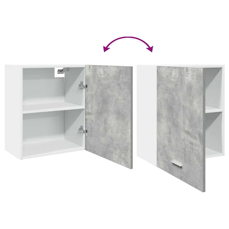 Armoire suspendue "Lyon" Gris béton 50 x 31 x 60 cm Bois d'ingénierie - 8