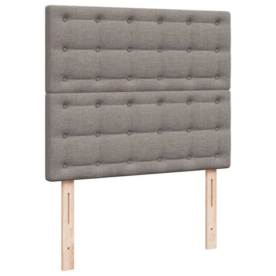 Cadre de lit ottoman avec matelas taupe 120x200 cm tissu - 10