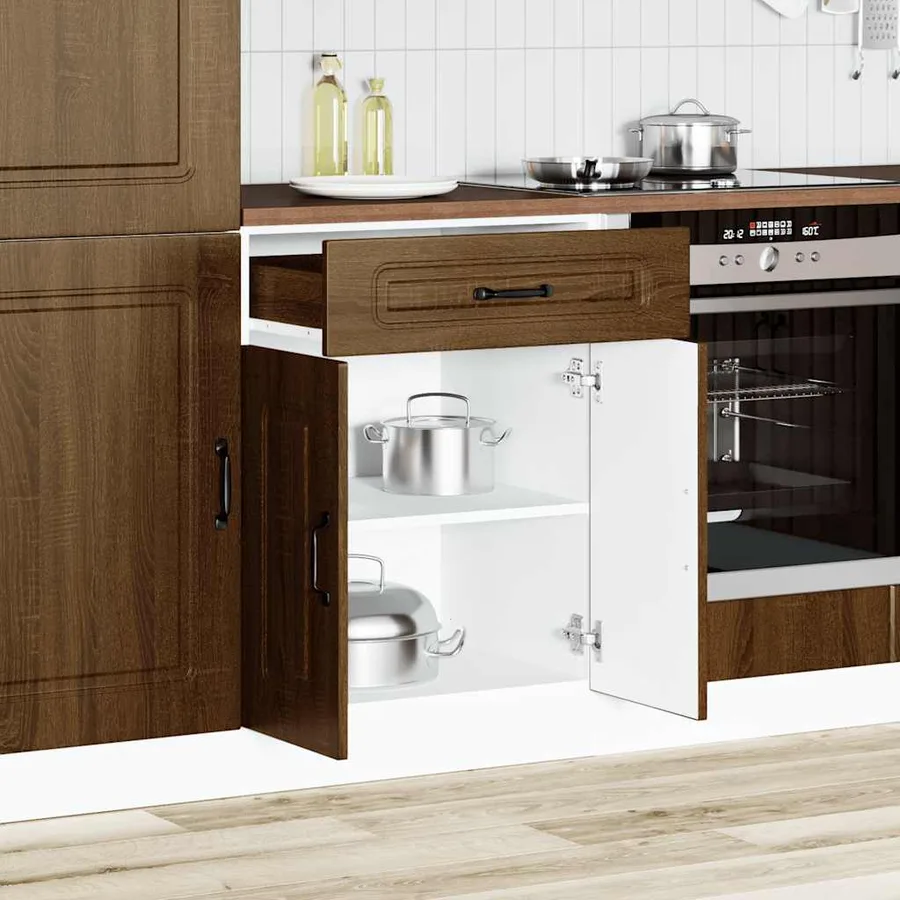 Armoire de cuisine Kalmar chêne marron bois d'ingénierie - 3