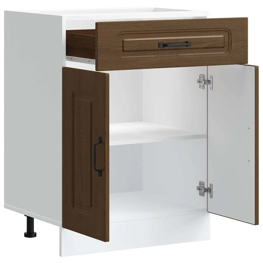 Armoire de cuisine Kalmar chêne marron bois d'ingénierie - 5