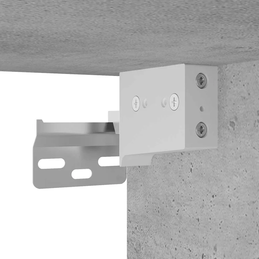 Ensemble de meubles de salle de bain 3 pcs gris béton - 10