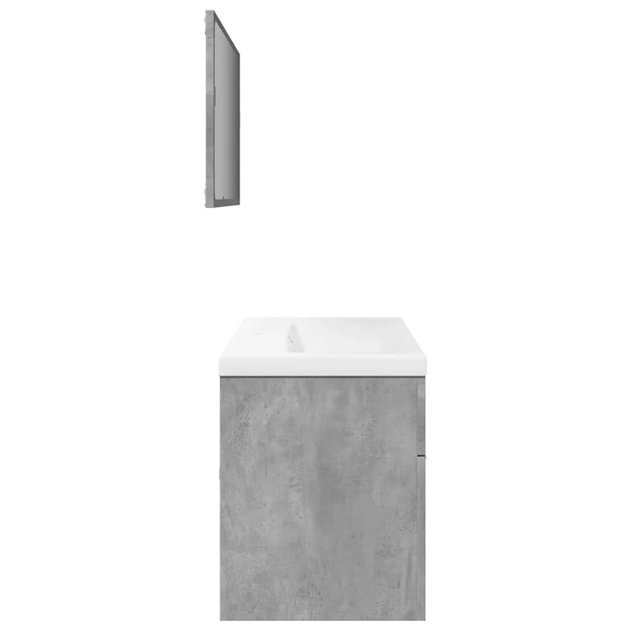 Ensemble de meubles de salle de bain 3 pcs gris béton - 8