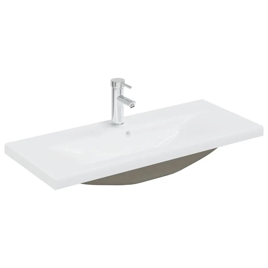 Ensemble de meubles de salle de bain 3 pcs gris béton - 6