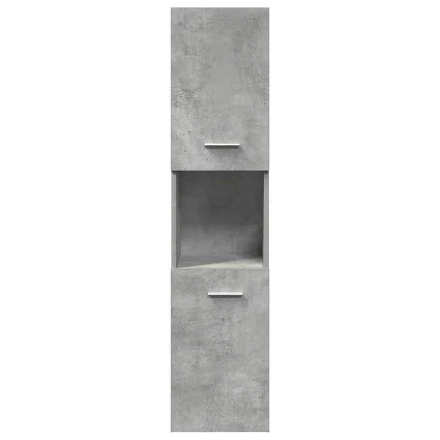 Ensemble de meubles de salle de bain 4 pcs gris béton - 6