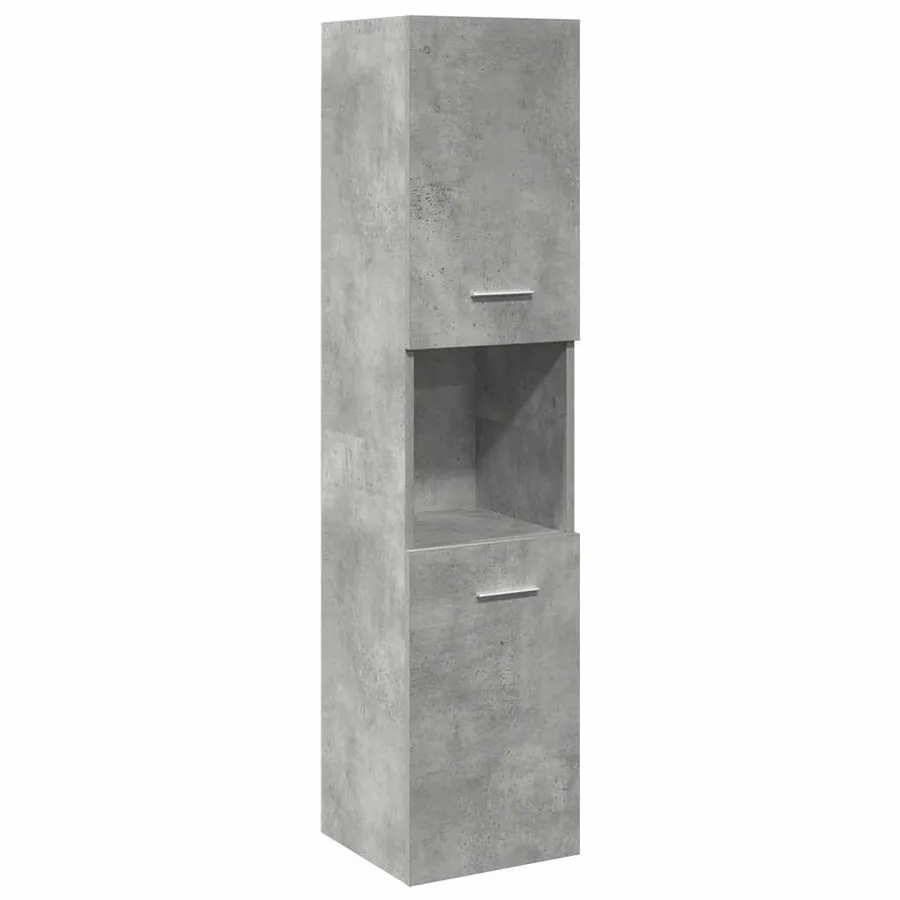 Ensemble de meubles de salle de bain 4 pcs gris béton - 7