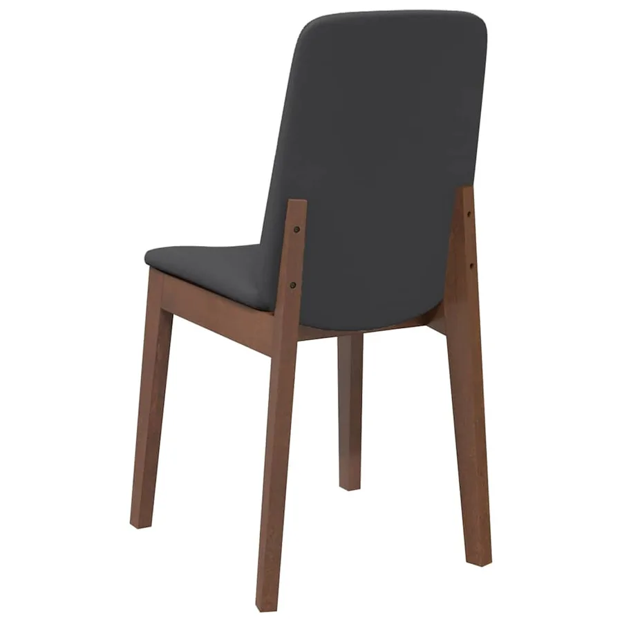 Chaises à manger coussins 2 pcs marron bois massif caoutchouc - 7