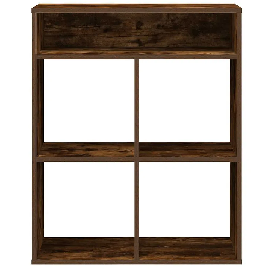 Bibliothèque chêne fumé 66x31x80 cm bois d'ingénierie - 4