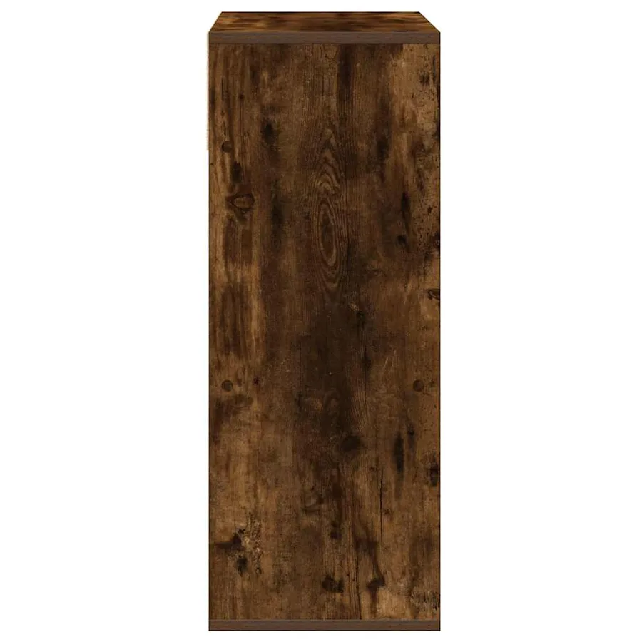 Bibliothèque chêne fumé 66x31x80 cm bois d'ingénierie - 5