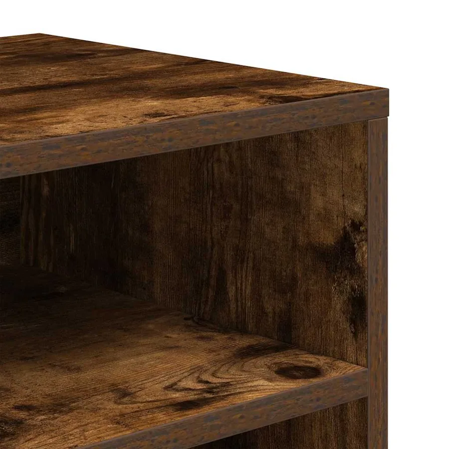 Bibliothèque chêne fumé 66x31x80 cm bois d'ingénierie - 7