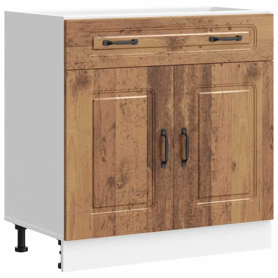Armoire de cuisine Kalmar vieux bois bois d'ingénierie - 2