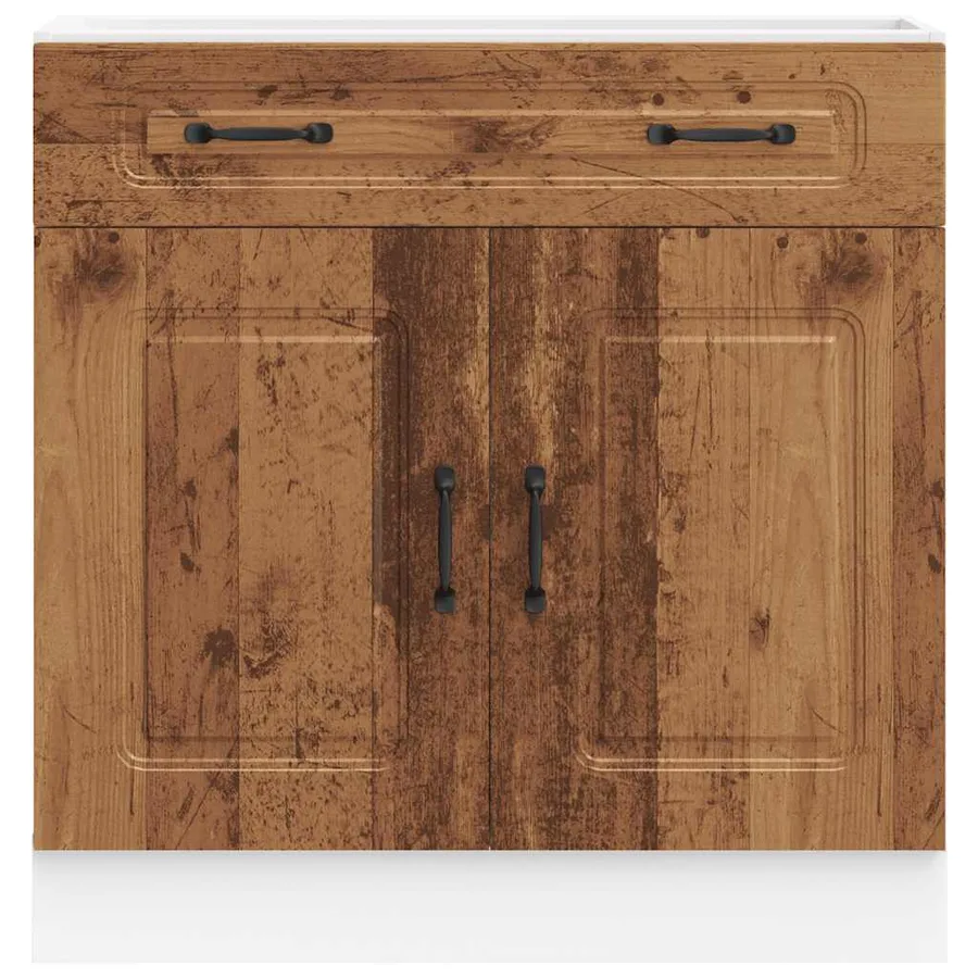 Armoire de cuisine Kalmar vieux bois bois d'ingénierie - 4