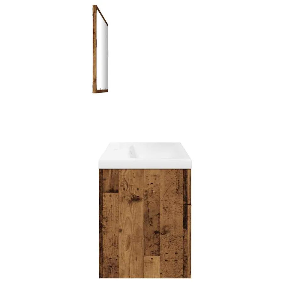 Ensemble de meubles salle de bain 3 pcs bois d'ingénierie - 8