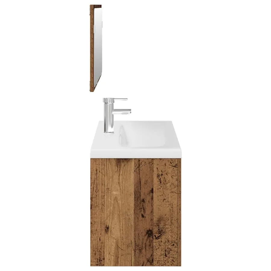 Ensemble de meubles salle de bain 3 pcs bois d'ingénierie - 8