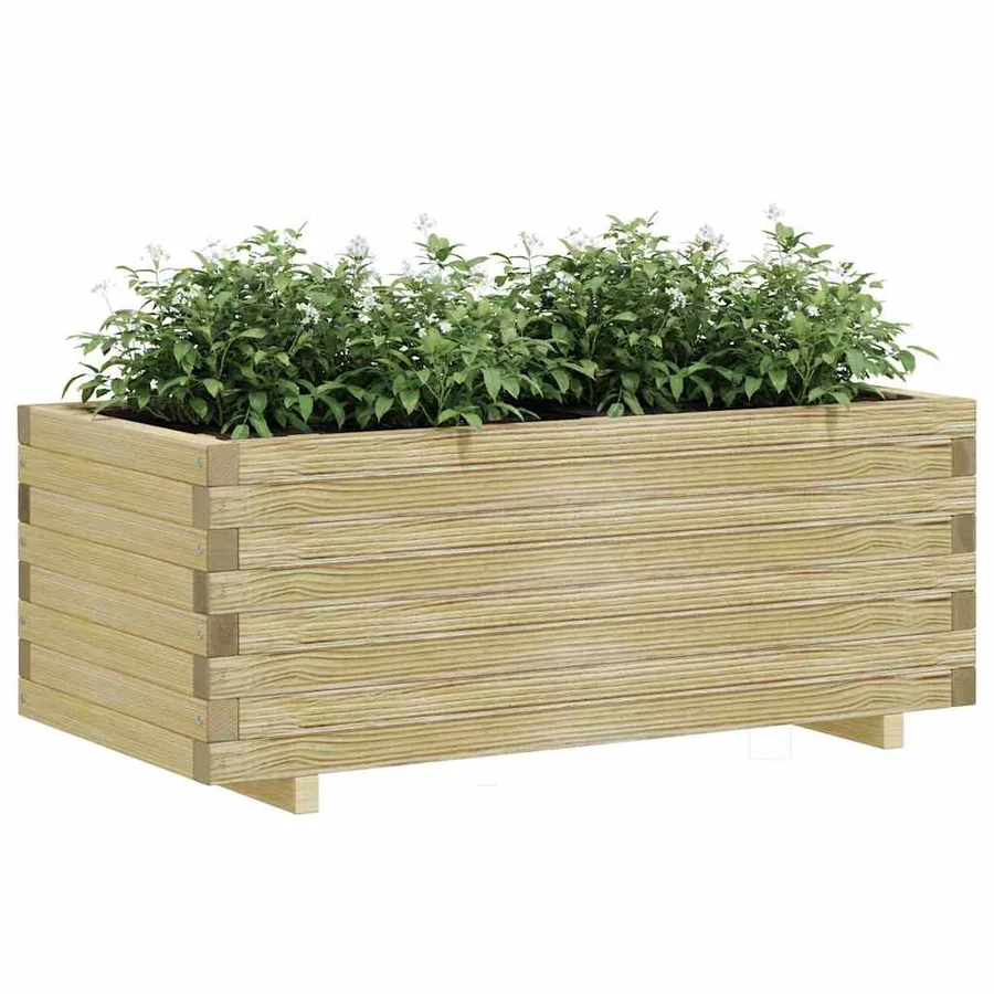 Lit surélevé rectangulaire 100x50x40 cm bois - 4