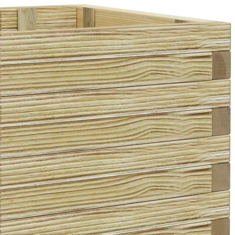 Lit surélevé rectangulaire 100x50x40 cm bois - 9