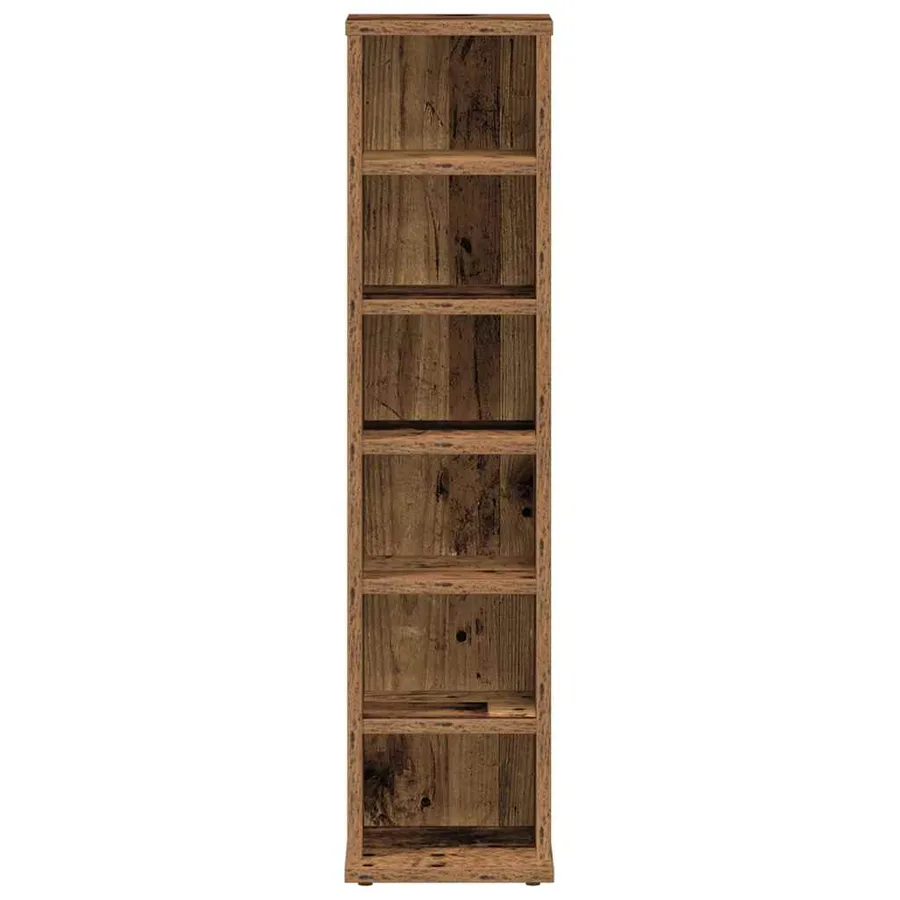 Armoire à CD vieux bois 21x20x88 cm bois d'ingénierie - 4