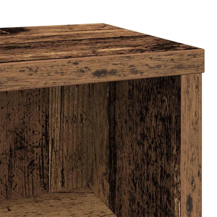 Armoire à CD vieux bois 21x20x88 cm bois d'ingénierie - 7