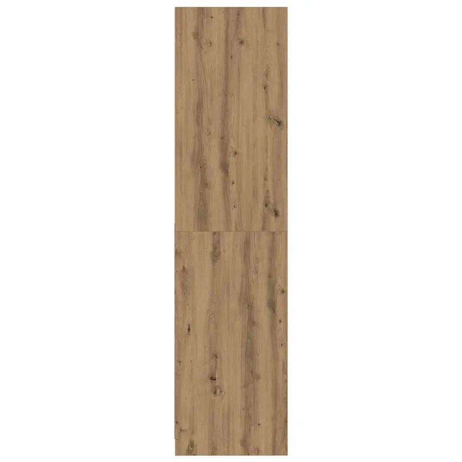 Garde-robe chêne artisanal 50x50x200 cm bois d'ingénierie - 5