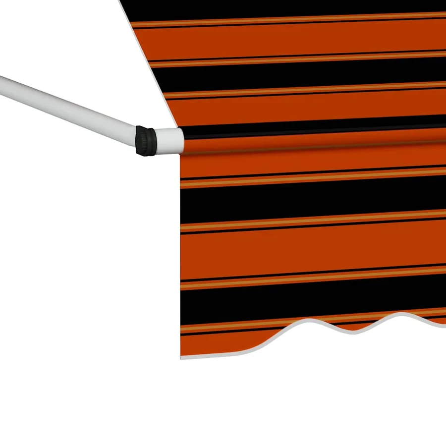 Auvent manuel rétractable 300 cm Orange et marron - 4