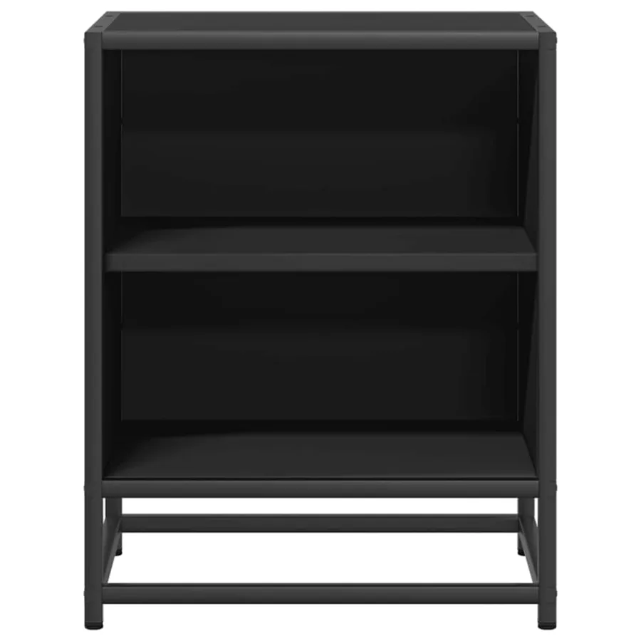 Tables de chevet 2 pcs noir 40x31x50 cm bois d'ingénierie métal - 5