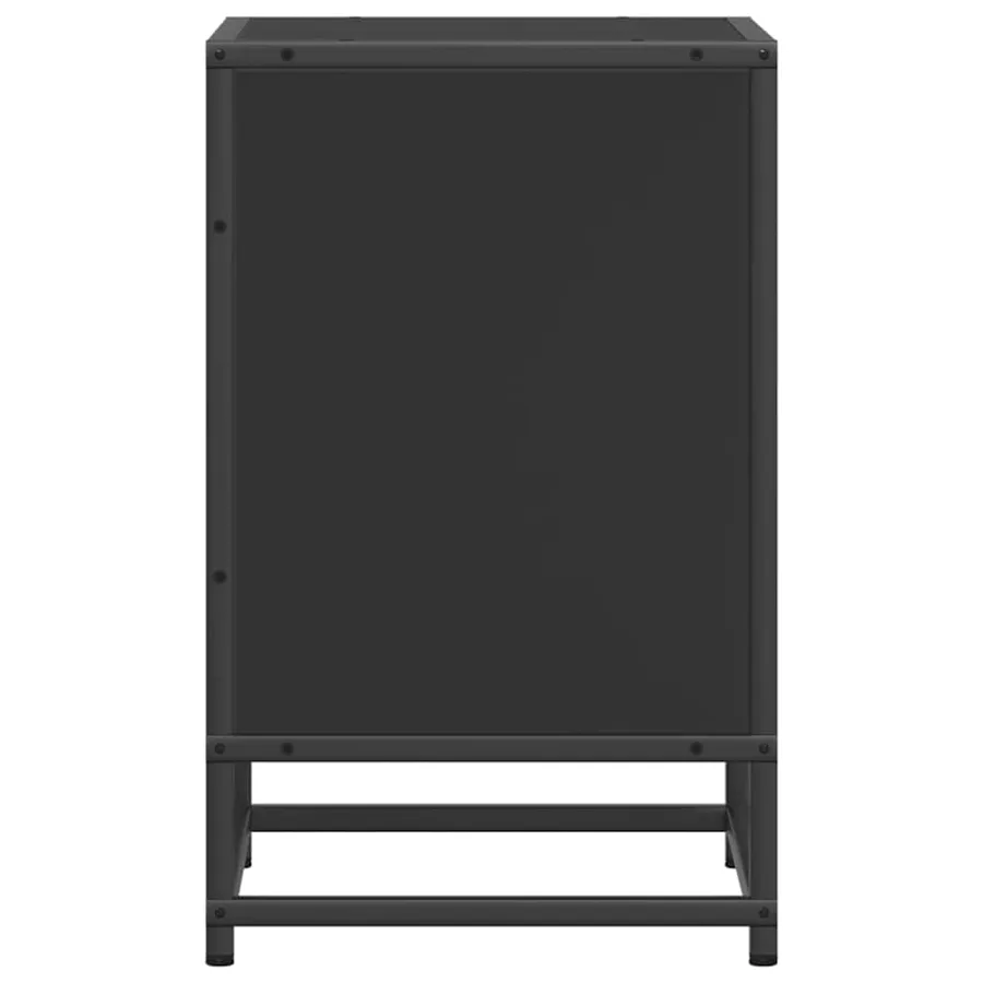 Tables de chevet 2 pcs noir 40x31x50 cm bois d'ingénierie métal - 7