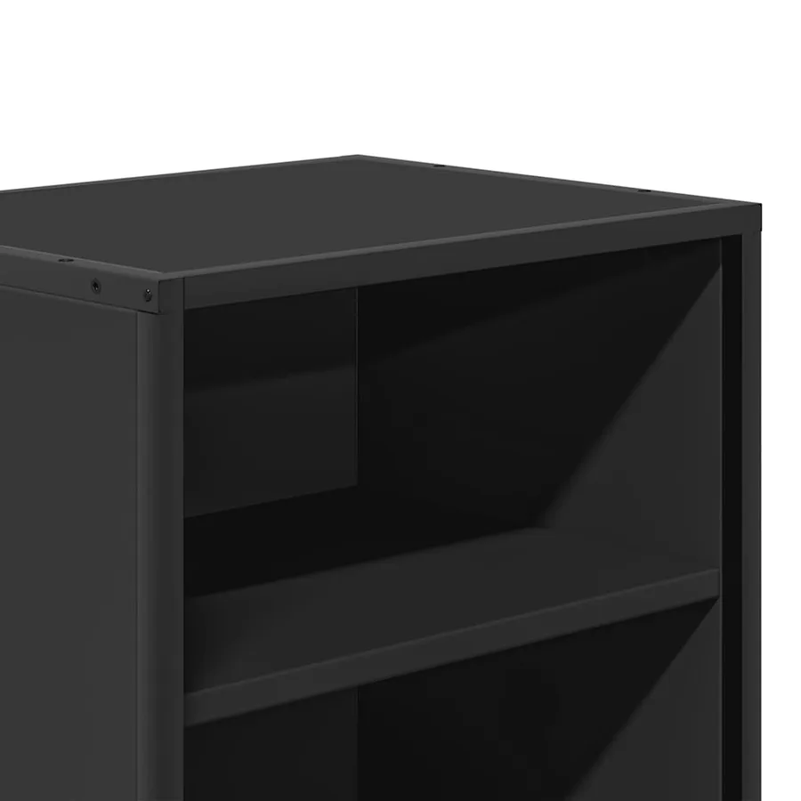 Tables de chevet 2 pcs noir 40x31x50 cm bois d'ingénierie métal - 9