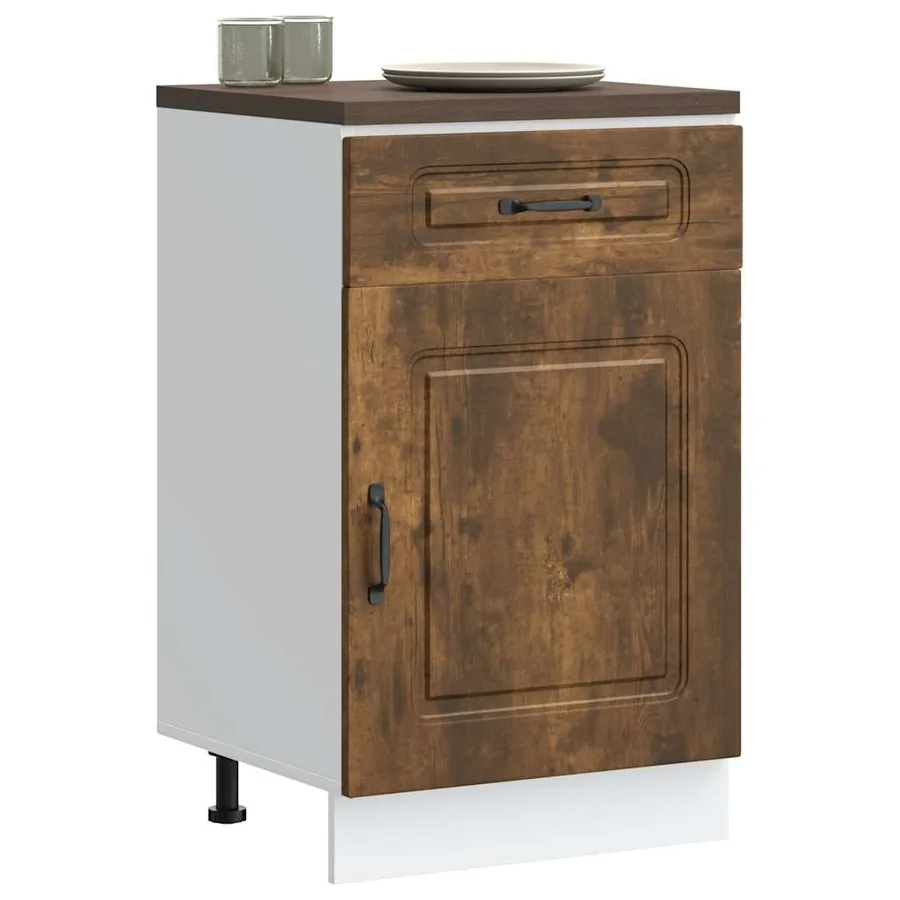 Armoire de cuisine Kalmar chêne fumé bois d'ingénierie
