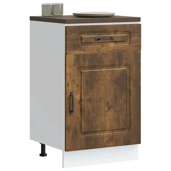 Armoire de cuisine Kalmar chêne fumé bois d'ingénierie