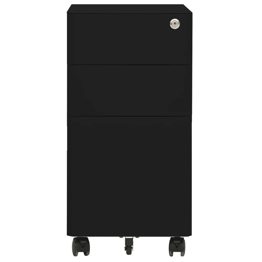 Classeur mobile Noir 30x45x59 cm Acier - 2