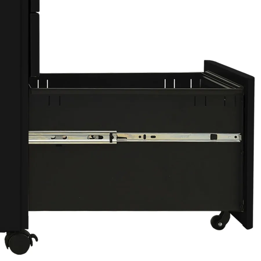 Classeur mobile Noir 30x45x59 cm Acier - 6