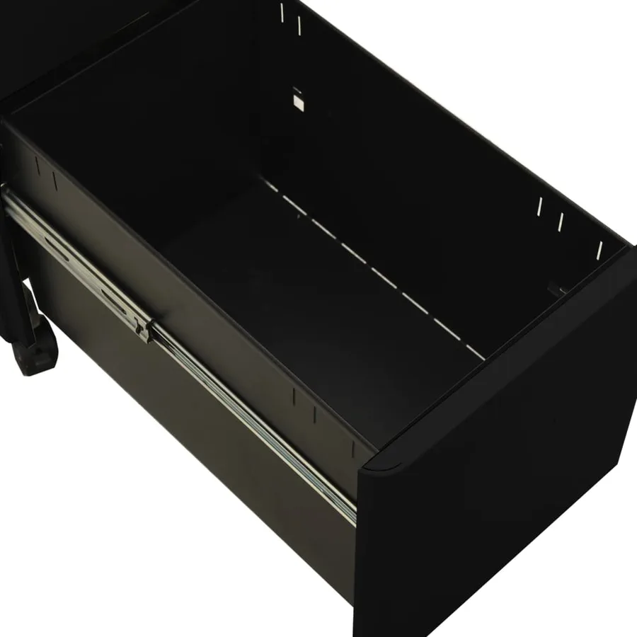 Classeur mobile Noir 30x45x59 cm Acier - 7