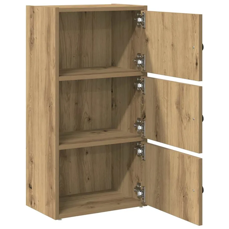 Bibliothèque chêne artisanal 40x24x77 cm bois d'ingénierie - 5