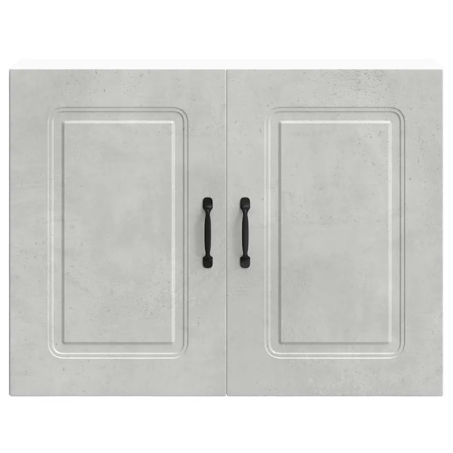 Armoire murale de cuisine Kalmar gris béton bois d'ingénierie - 6