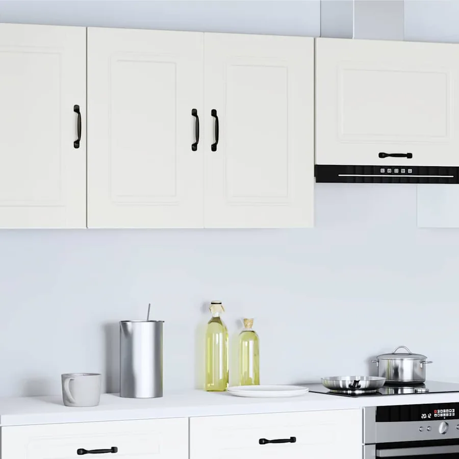 Armoire murale de cuisine Kalmar blanc bois d'ingénierie
