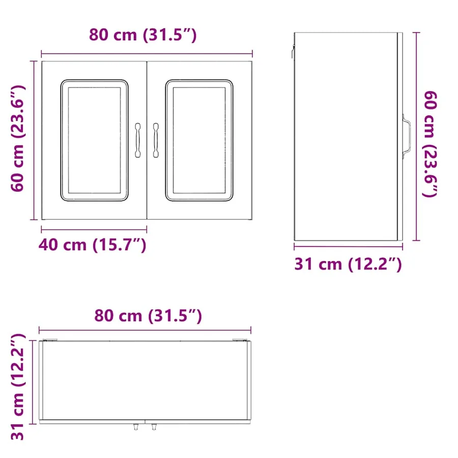 Armoire murale de cuisine Kalmar blanc bois d'ingénierie - 10