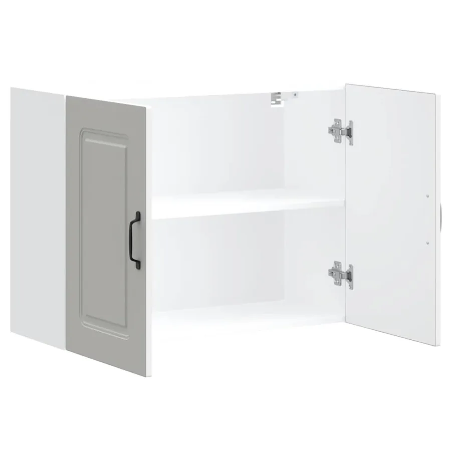 Armoire murale de cuisine Kalmar blanc bois d'ingénierie - 5
