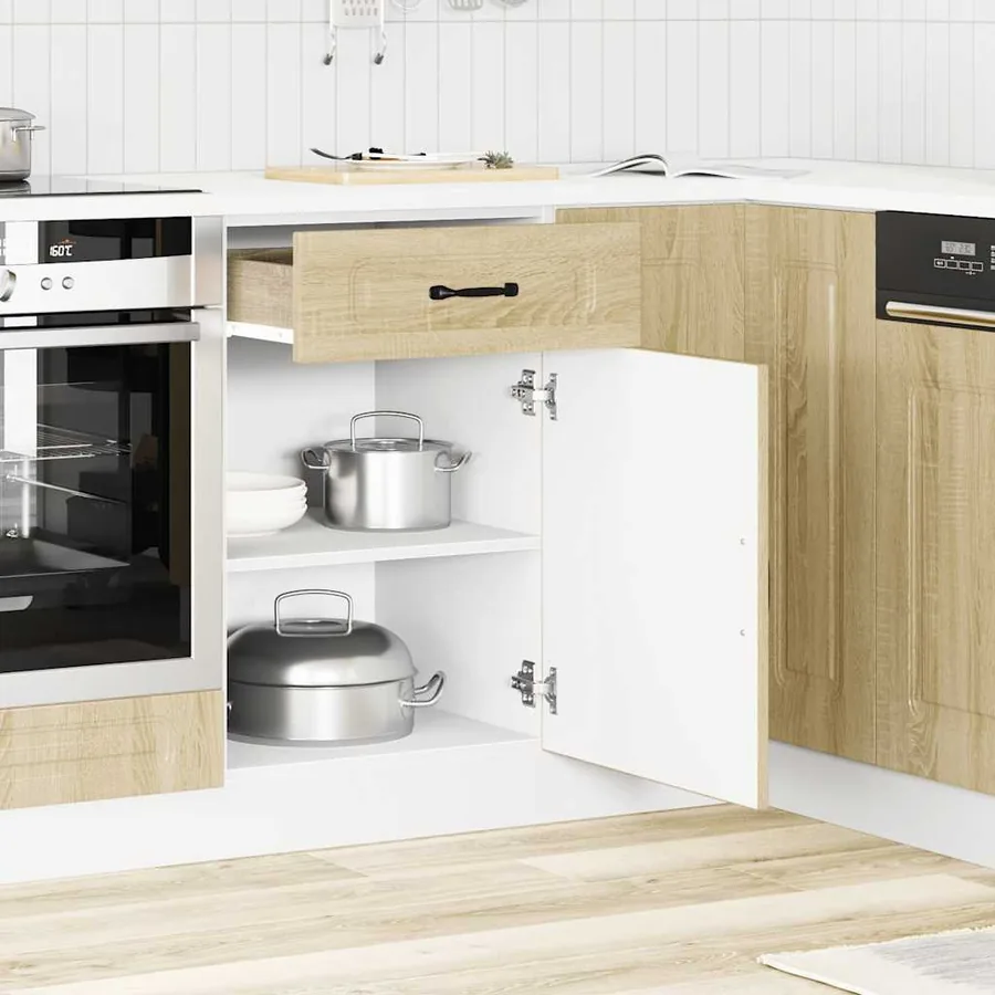 Armoire de cuisine Kalmar chêne sonoma bois d'ingénierie - 3