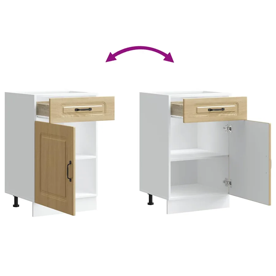 Armoire de cuisine Kalmar chêne sonoma bois d'ingénierie - 9