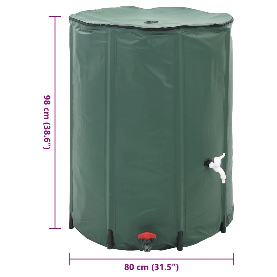 Réservoir d'eau de pluie pliable 500 L - 11